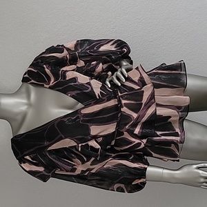 Ted Baker Jasmyna Ruffle V-neck Top With Tie Waist Size 3 $195